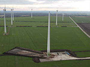 Abbruch Windkraftanlage Enercon E66 in Bernburg